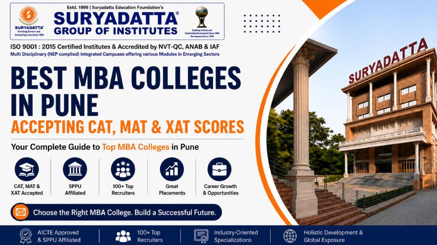 Best MBA Colleges in Pune Accepting CAT, MAT & XAT Scores