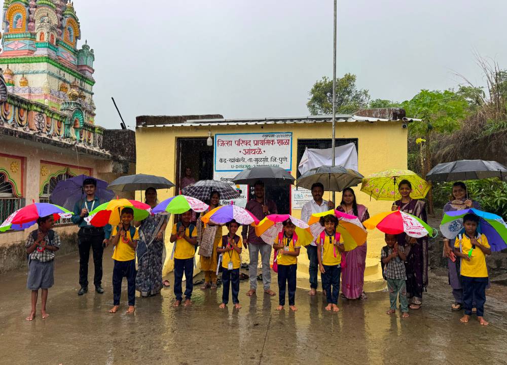 Distributes School Kits and Umbrellas-suryadatta