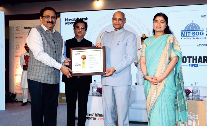 Honoured as a Navbharat Shilpkar for an Indelible Contribution to India’s Progress