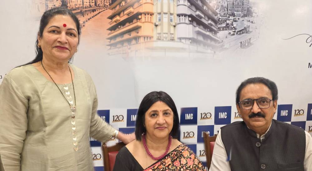 Prof. Dr. Sanjay B. Chordiya meets Arundhati Bhattacharya at the IMC Chamber of Commerce and Industry’s 120th Anniversary Celebration
