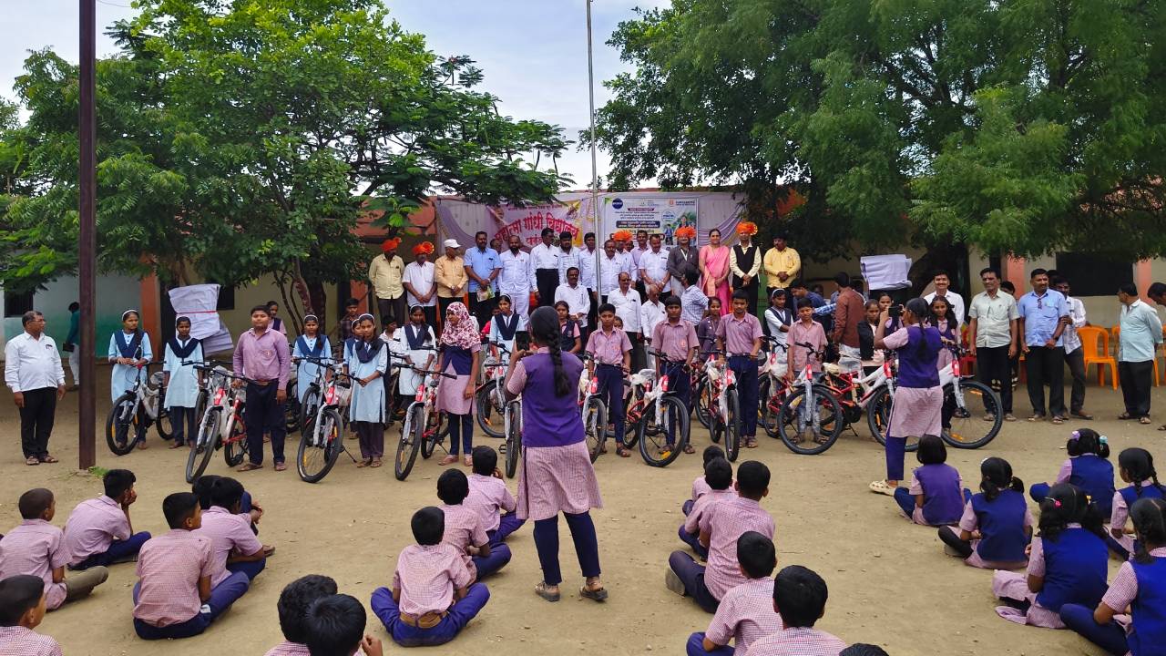 Bicycle Distribution and Book Bank Initiative at Mahatma Gandhi Vidyalaya
