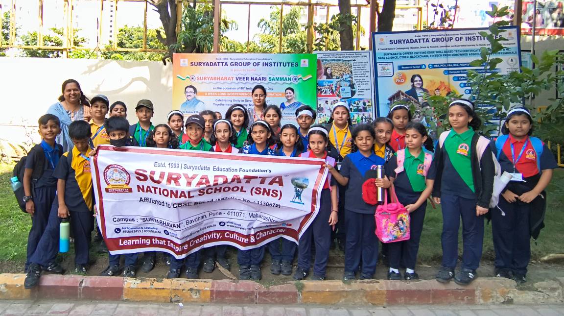Suryadatta National School Students Visit Katraj Dairy, Pune