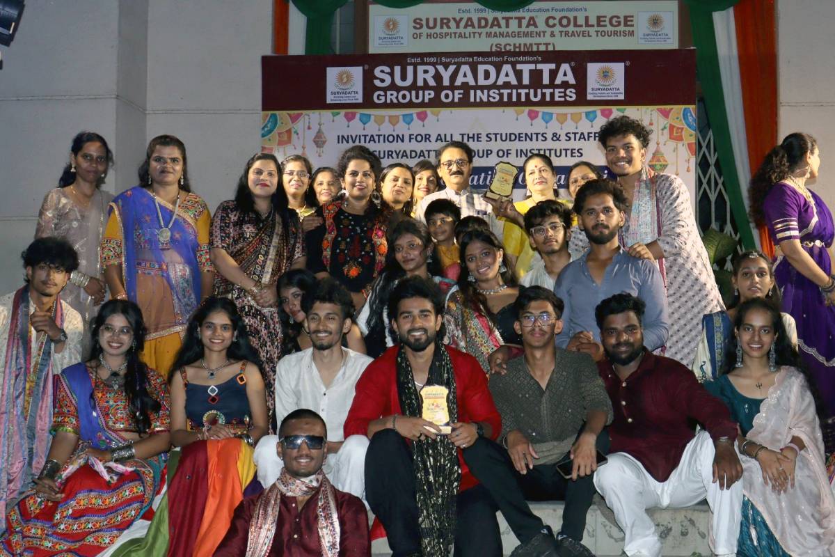 Suryadatta Bavdhan Campus comes alive with colourful Navrang Garba celebrations, traditional music, energetic dance performances, and festive spirit.