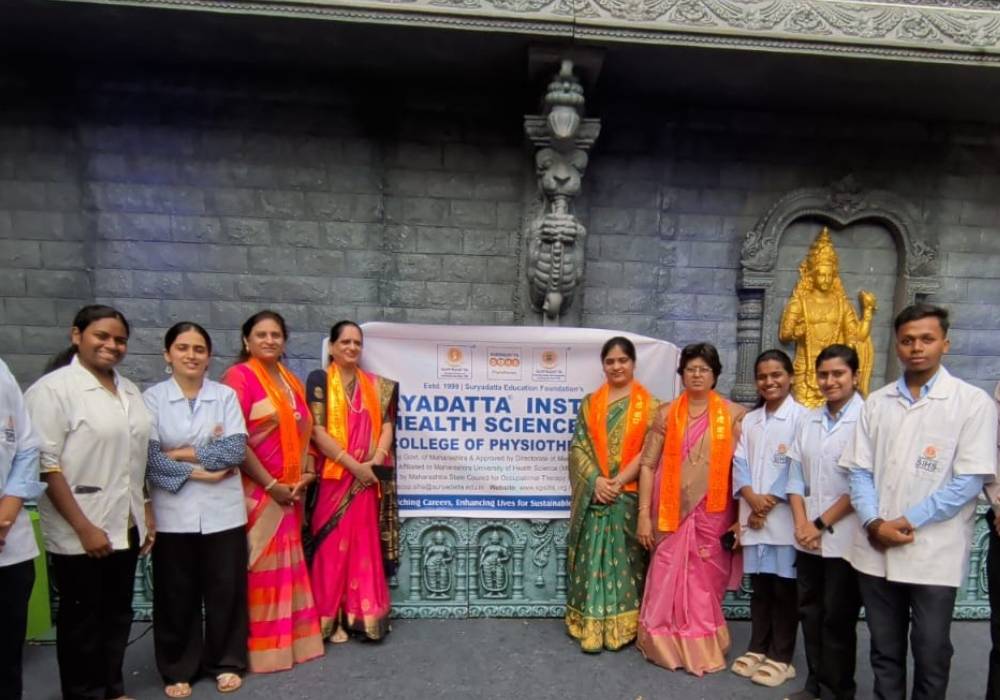 Ganesh Chaturthi physiotherapy camps organised by Suryadatta College of Physiotherapy to provide healthcare support and physiotherapy services to the community.