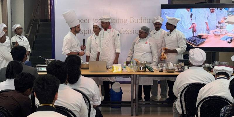 Suryadatta College hosts international chef Alexandre Morado for an interactive session with hospitality students.