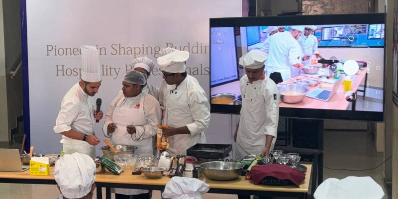 International Chef Alexandre Morado visits Suryadatta College and interacts with hospitality students.