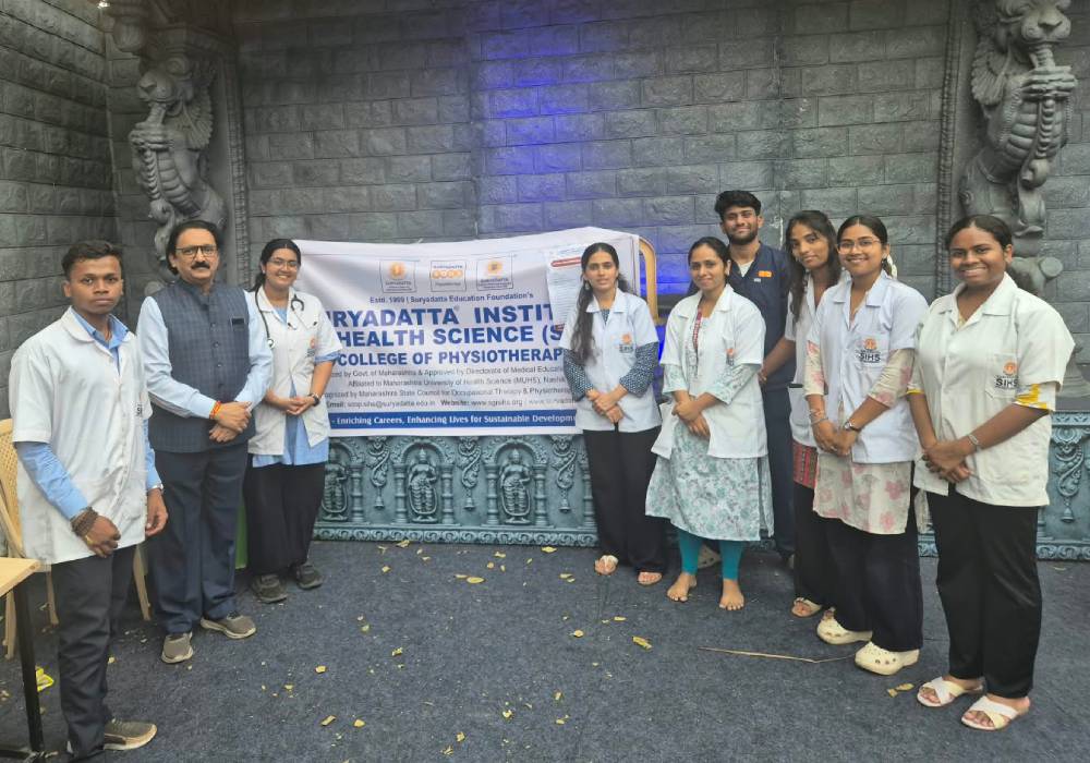Suryadatta College of Physiotherapy organises Ganesh Chaturthi physiotherapy camps, providing healthcare services and physiotherapy support to 300 people.