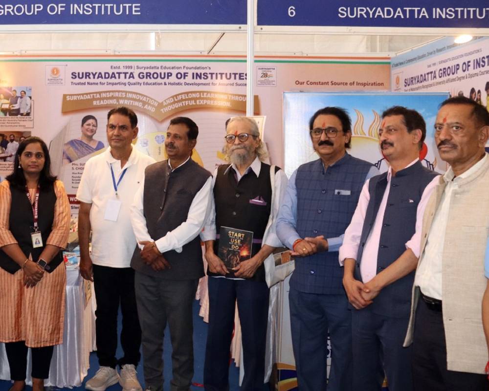 Suryadatta Group of Institutes at Pune Book Fair 2026 promoting reading habits and a love for literature.